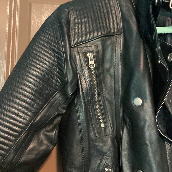 Unbranded black genuine leather jacket L - Picture 2 of 5